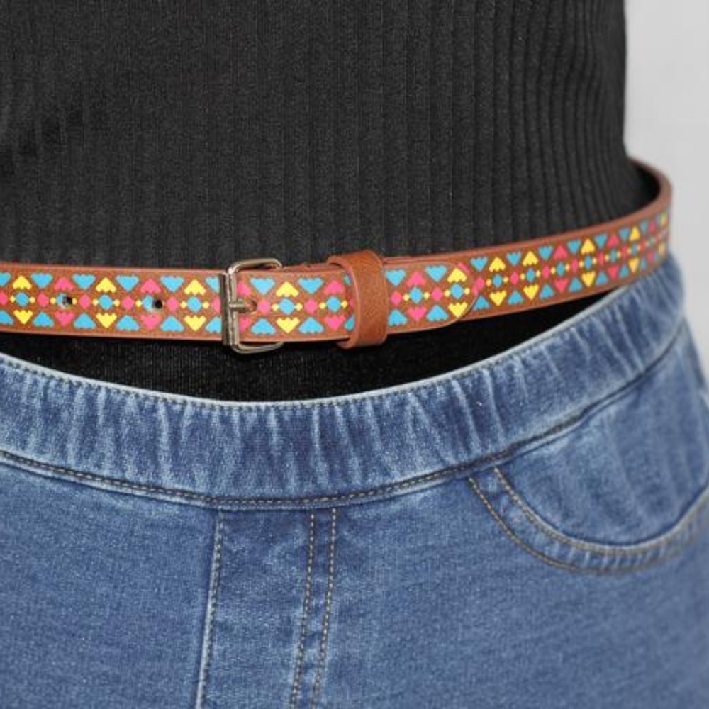 Brown Leather Decorative Belt